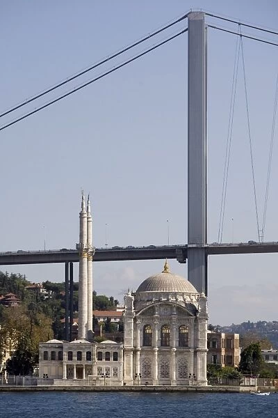 Ortakoy mosque and Bogazici Bridge, Istanbul, Turkey, Europe