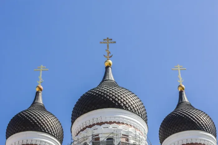 Framed Print : Orthodox church domed spires in the capital city of Tallinn, Estonia, Europe Framed Print : Orthodox church domed spires in the capital city of Tallinn, Estonia, Europe