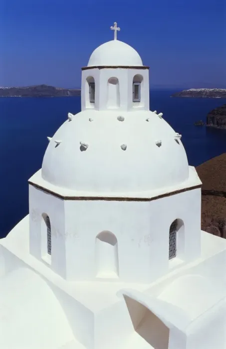 Framed Print : Orthodox Church, Thira, Santorini, Cyclades, Greece Framed Print : Orthodox Church, Thira, Santorini, Cyclades, Greece
