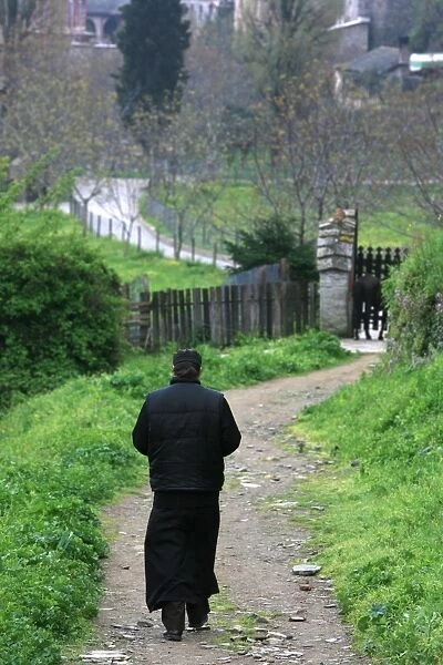 Orthodox monk on Mount Athos, Greece, Europe