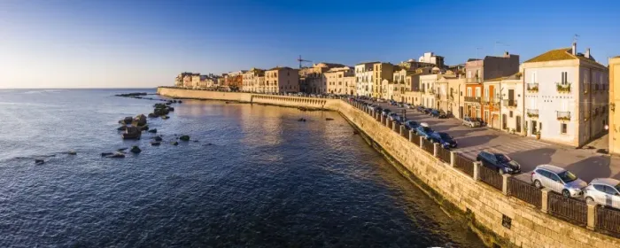 Framed Print : Ortigia (Ortygia) Island at sunrise, Syracuse (Siracusa), Sicily, Italy, Mediterranean, Europe Framed Print : Ortigia (Ortygia) Island at sunrise, Syracuse (Siracusa), Sicily, Italy, Mediterranean, Europe