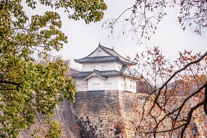 Framed Print : Osaka Castle in Japan. Overlooking the stone moat at Rokuban-yagura Turret on the outer walls Framed Print : Osaka Castle in Japan. Overlooking the stone moat at Rokuban-yagura Turret on the outer walls