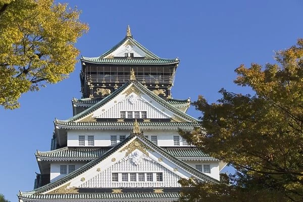 Osaka Castle, Osaka, Kansai, Japan, Asia