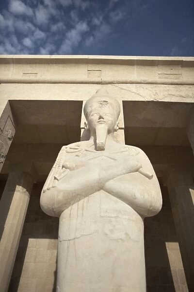 Osirid statue at Deir al Bahri, Funerary Temple of Hatshepsut, Valley of the Kings