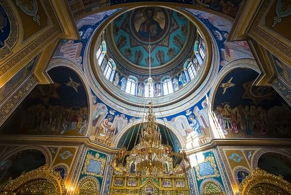 The ostentatious interior of the Nativitiy Cathedral, Chisinau, Moldova, Europe