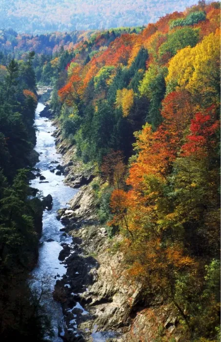 Framed Print : Ottauquechee River, Quechee Gorge, Quechee National Park, Vermont USA