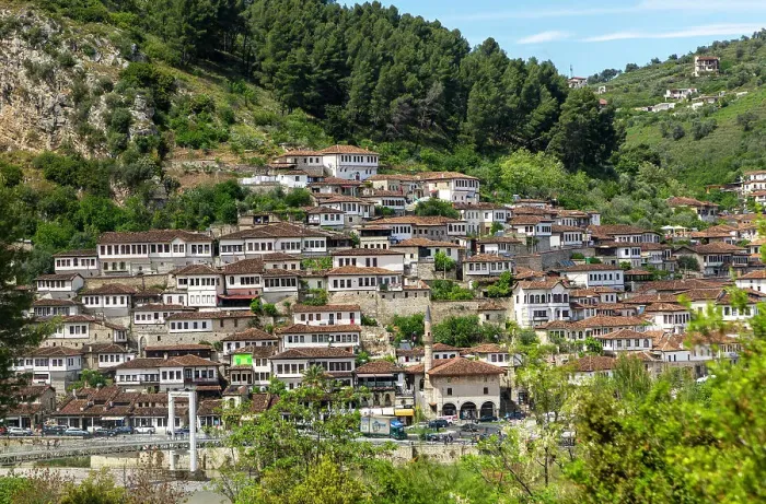 Framed Print : Ottoman architecture of buildings in the Mangalemi quarter of Berat, UNESCO World Heritage Site, Albania, Europe Framed Print : Ottoman architecture of buildings in the Mangalemi quarter of Berat, UNESCO World Heritage Site, Albania, Europe