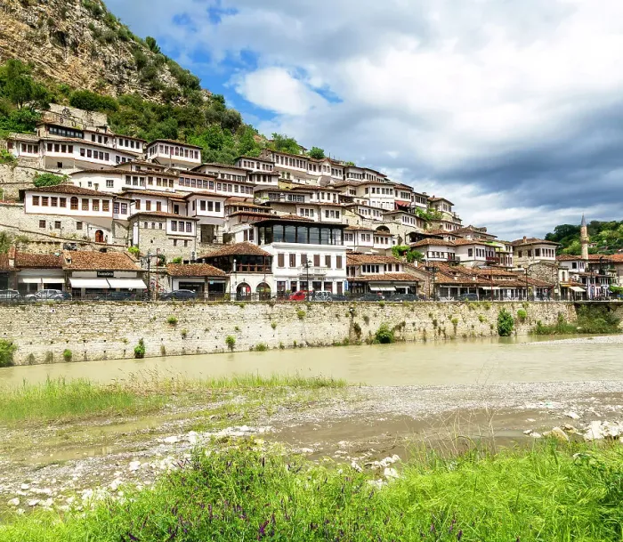 Framed Print : Ottoman architecture of buildings in the Mangalemi quarter on north bank of River Osumi, Berat, UNESCO World Heritage Site, Albania, Europe Framed Print : Ottoman architecture of buildings in the Mangalemi quarter on north bank of River Osumi, Berat, UNESCO World Heritage Site, Albania, Europe