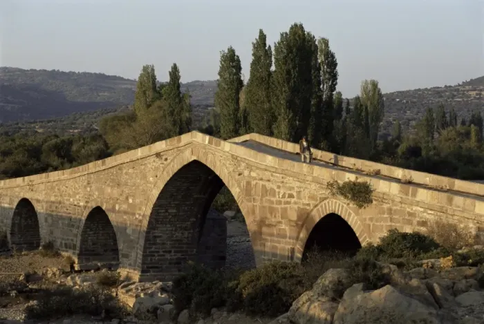 Framed Print : Ottoman bridge dating from the 14th century Framed Print : Ottoman bridge dating from the 14th century