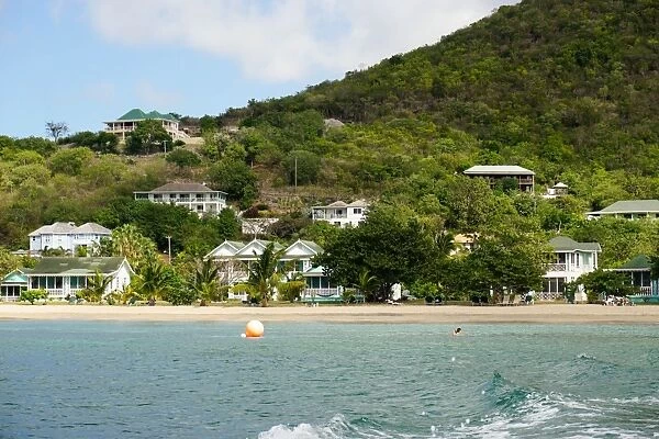 Oualie Beach Hotel, Nevis, St. Kitts and Nevis, Leeward Islands, West Indies, Caribbean