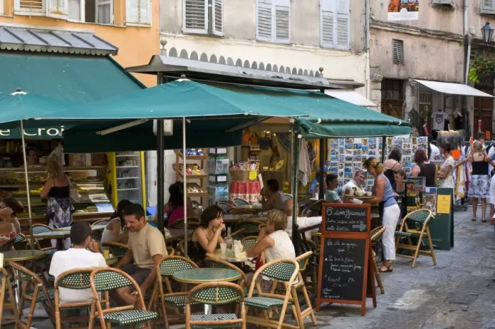 Framed Print : Outdoor caf??