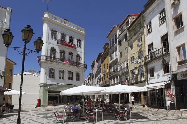 An outdoor cafe at the Largo de Portagem public square in Coimbra, Beira Litoral