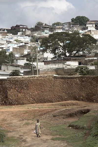 The outer wall of the ancient city of Harar, Ethiopia, Africa