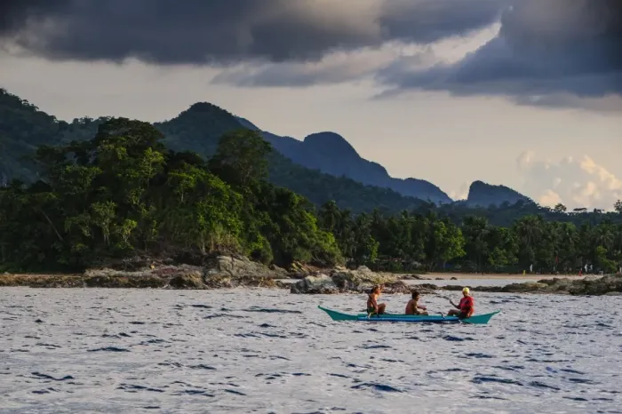 Framed Print : Outrigger cruising on the waters near the Puerto Princesa underground river, Palawan, Philippines, Southeast Asia, Asia Framed Print : Outrigger cruising on the waters near the Puerto Princesa underground river, Palawan, Philippines, Southeast Asia, Asia