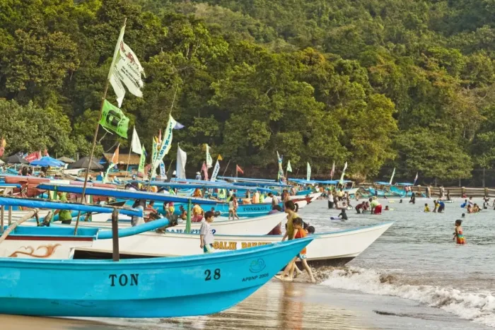Framed Print : Outrigger fishing boats on west beach of the isthmus at this major beach resort on the south coast, Pangandaran, Java, Indonesia, Southeast Asia, Asia Framed Print : Outrigger fishing boats on west beach of the isthmus at this major beach resort on the south coast, Pangandaran, Java, Indonesia, Southeast Asia, Asia