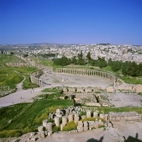 Oval forum of the Roman Decapolis city