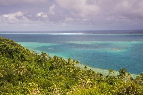 Overlook over the lagoon of Wallis, Wallis and Futuna, South Pacific, Pacific