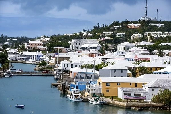 Overlook over the Unesco World Heritage Site, the historic Town of St George, Bermuda