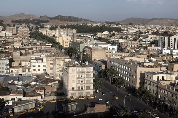 Overlooking the capital city of Asmara, Eritrea, Africa