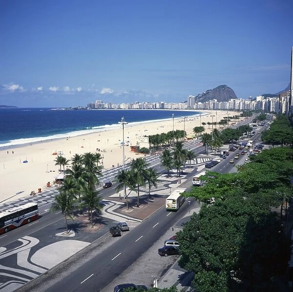 Overlooking Copacabana Beach, Rio de Janeiro, Brazil, South America