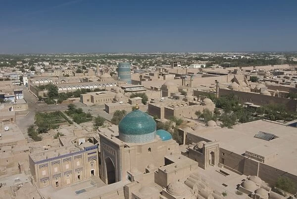 Overlooking the Mosques at Ichon Qala (Itchan Kala) Fortress, UNESCO World Heritage Site