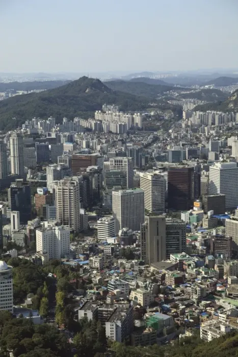 Framed Print : Overview of city, Seoul, South Korea, Asia Framed Print : Overview of city, Seoul, South Korea, Asia