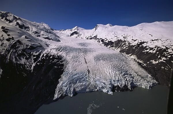 Overview of Portage Glacier from helicopter