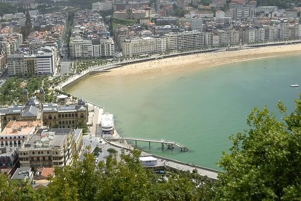 Overview of San Sebastian, Basque country, Costa Vasca, Euskadi, Spain, Europe