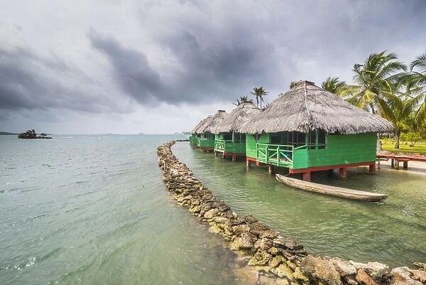 Overwater bungalows, Achutupu, San Blas Islands, Kuna Yala, Panama, Central America