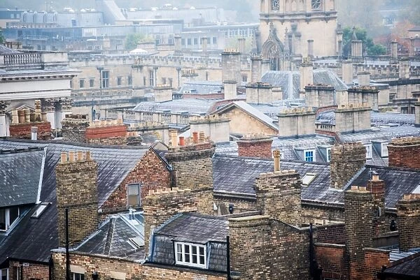 Oxford rooftops, Oxford, Oxfordshire, England, United Kingdom, Europe