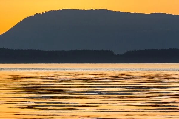 Pacific Northwest sunset, Haro Strait, Saturna Island, British Columbia, Canada, North America