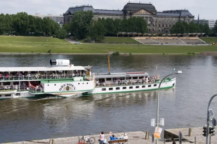 Framed Print : Paddle steamship on the River Elbe, Dresden, Saxony, Germany, Europe Framed Print : Paddle steamship on the River Elbe, Dresden, Saxony, Germany, Europe