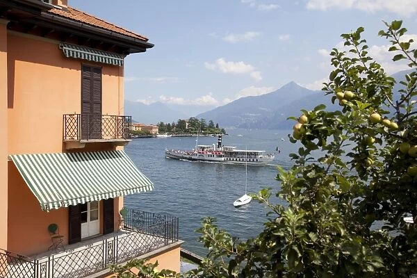 Paddlesteamer on Lake Como, Menaggio, Lombardy, Italian Lakes, Italy, Europe