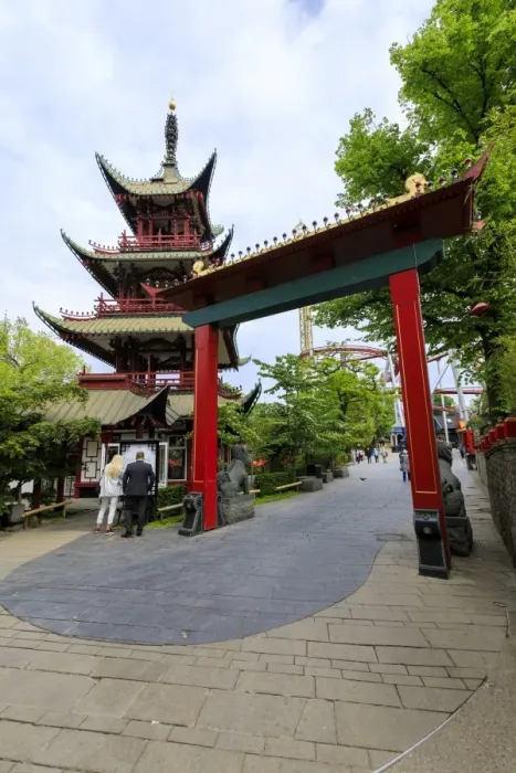 Framed Print : Pagoda in the famous amusement park of Tivoli Gardens, Copenhagen, Denmark, Europe Framed Print : Pagoda in the famous amusement park of Tivoli Gardens, Copenhagen, Denmark, Europe