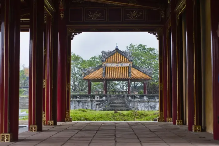 Framed Print : Pagoda in Hue Citadel, The Imperial City of Hue, UNESCO World Heritage Site, Vietnam, Indochina, Southeast Asia, Asia