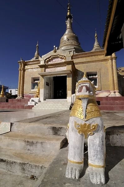 Pagoda in the mountain town of Kalaw, Myanmar, Asia