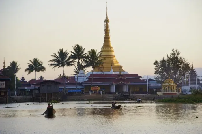 Framed Print : Pagoda, Nampan village, Inle Lake, Shan State, Myanmar (Burma), Asia Framed Print : Pagoda, Nampan village, Inle Lake, Shan State, Myanmar (Burma), Asia