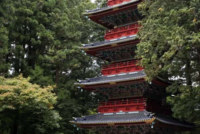 Framed Print : Pagoda outside the Tokugawa Mausoleum, Nikko, UNESCO World Heritage Site, Honshu