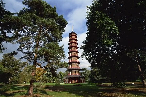 The Pagoda in the Royal Botanic Gardens at Kew (Kew Gardens), UNESCO World Heritage Site