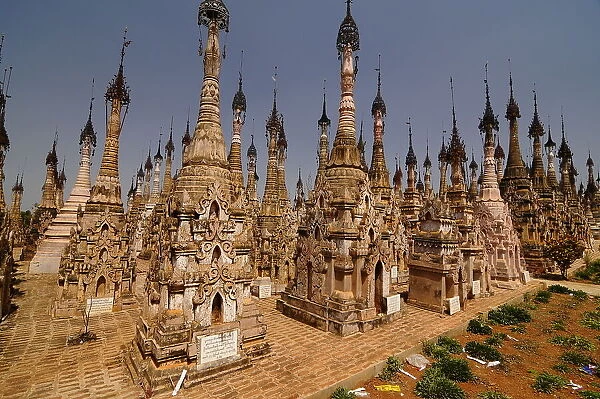 The pagodas of Kakku, Shan State, Myanmar, Asia