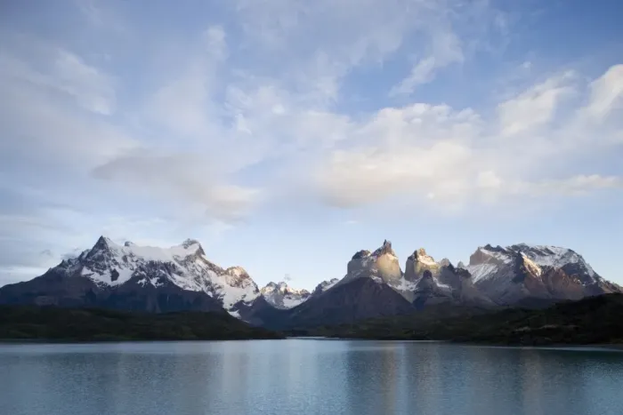Framed Print : Paine Horns (Cuernos) on right, and Big Paine (Paine Grande) on left seen from Lago Pehoe Framed Print : Paine Horns (Cuernos) on right, and Big Paine (Paine Grande) on left seen from Lago Pehoe
