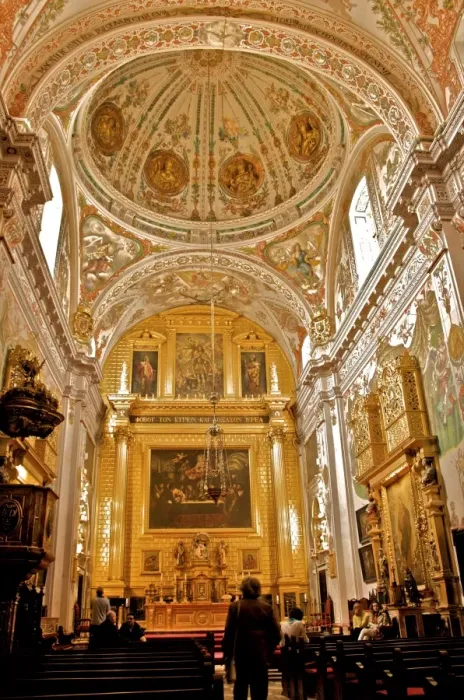 Framed Print : Painted ceiling vaults of the Venerables Hospital Church, Old Town, Seville Framed Print : Painted ceiling vaults of the Venerables Hospital Church, Old Town, Seville