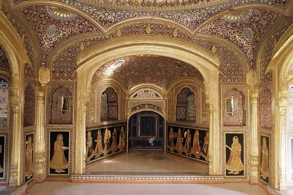 Painted and gilded public reception area