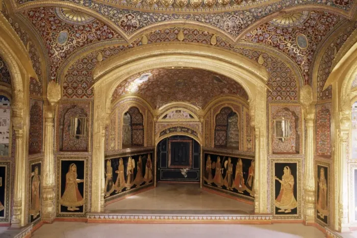 Framed Print : Painted and gilded public reception area