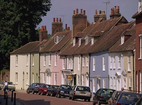 Painted houses, Chichester, Sussex, England, United Kingdom, Europe