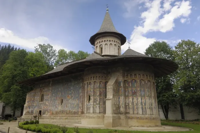 Framed Print : Painted monastery of Voronet, Moldavia and Southern Bukovina, Romania, Europe Framed Print : Painted monastery of Voronet, Moldavia and Southern Bukovina, Romania, Europe
