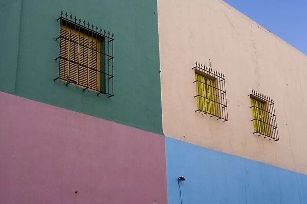 Painted walls, La Boca, harbour area, Buenos Aires, Argentina, South America