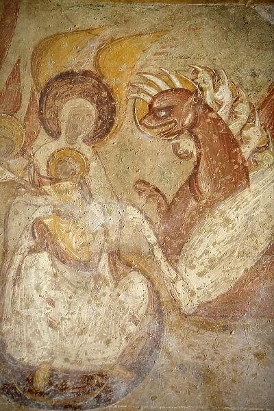 Painting depicting the Apocalypse, St. Savin Abbey, Saint-Savin-sur-Gartempe, Vienne