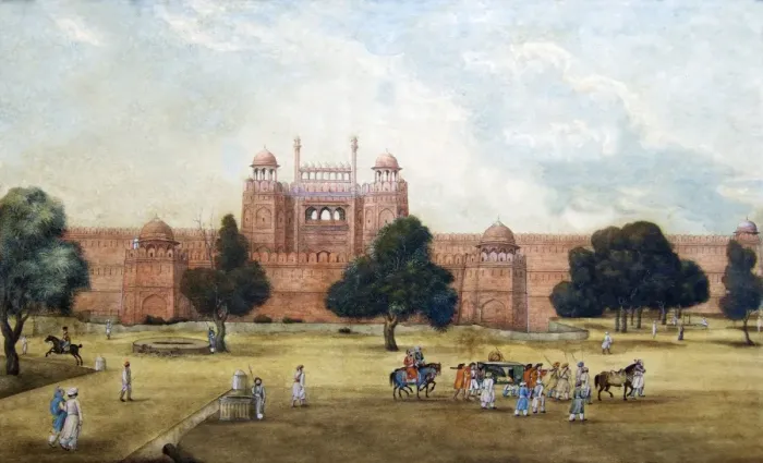 Framed Print : Painting of Red Fort, 19th century, Archaeological Museum, Red Fort, Delhi, India, Asia Framed Print : Painting of Red Fort, 19th century, Archaeological Museum, Red Fort, Delhi, India, Asia