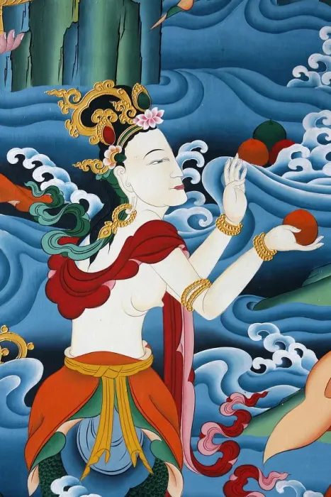Framed Print : Painting of a Tibetan deity, Kopan monastery, Kathmandu, Nepal, Asia Framed Print : Painting of a Tibetan deity, Kopan monastery, Kathmandu, Nepal, Asia